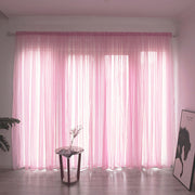Simple And Modern Balcony Solid Color Gauze Curtain
