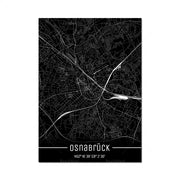 Map Black Line Poster Canvas Painting Home Decor Wall Art