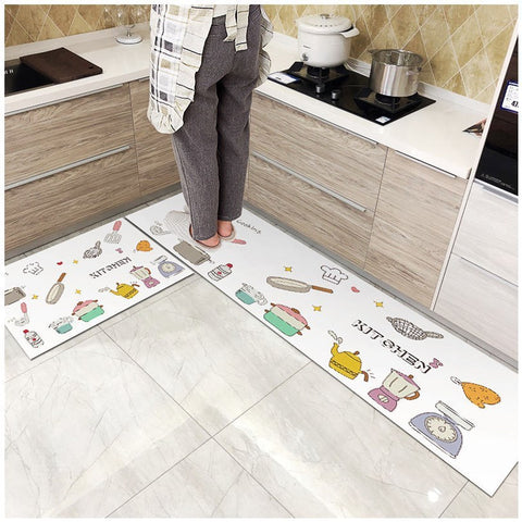 Kitchen Floor Mats, Long Oil-proof Foot Mats, Bathroom Mats