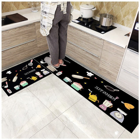 Kitchen Floor Mats, Long Oil-proof Foot Mats, Bathroom Mats