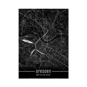 Map Black Line Poster Canvas Painting Home Decor Wall Art