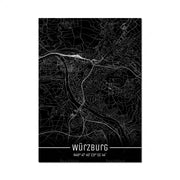 Map Black Line Poster Canvas Painting Home Decor Wall Art